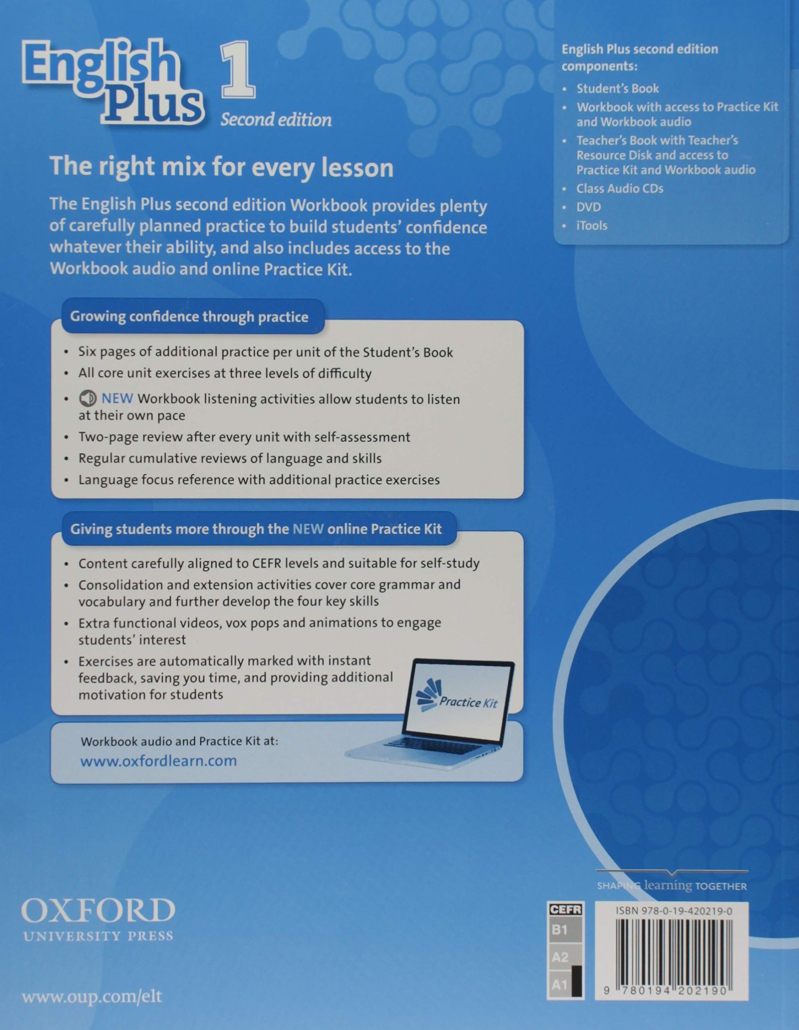 English Plus 2nd Edition: Level 1. Workbook with Access To Practice Kit Paperback – January 18, 2016 by Oxford (Author) – Image 2