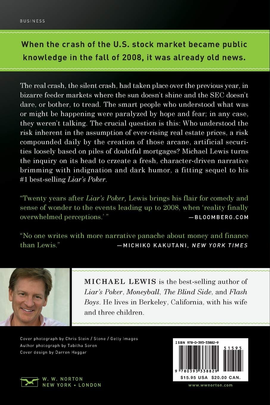 The Big Short – Inside the Doomsday Machine Broché – 14 janvier 2011 Édition en Anglais de Michael Lewis (Auteur) – Image 2