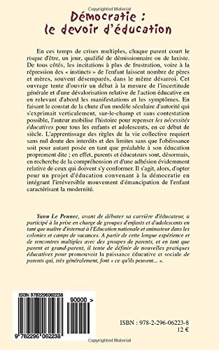 Démocratie : le devoir d'éducation Broché – 1 septembre 2008 de Yann Le Pennec (Auteur) – Image 2