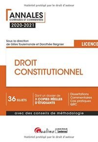 Droit constitutionnel – L1: PRINCIPES FONDAMENTAUX – INSTITUTIONS VE REPUBLIQUE (2020-2021) Paperback – October 27, 2020 French Edition  by Gilles Toulemonde  (Author), Dorothée Reignier (Author)