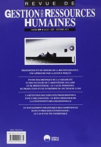GESTION DES RESSOURCES HUMAINES N 89 Tapa blanda – 5 Septiembre 2013