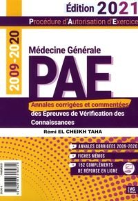 PAE médecine générale: Annales corrigées des épreuves de vérification des connaissances 2009-2020 Paperback French Edition