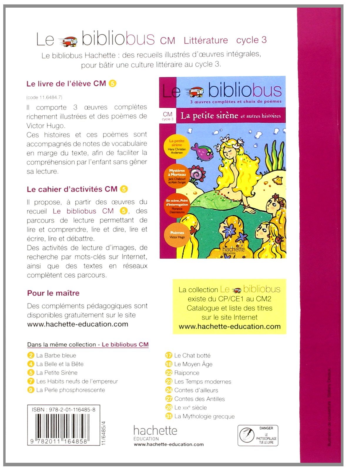 Le Bibliobus N° 5 CM - La Petite Sirène - Cahier d'activités - Ed.2004: Parcours de lecture de 4 oeuvres littéraires Paperback – August 18, 2004 French Edition by Jean-Claude Lucas (Author), Janine Leclec'h - Lucas (Author), Robert Meunier (Author) – Image 2