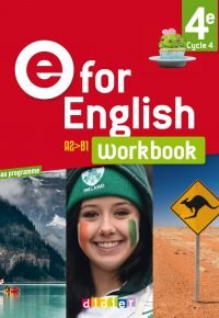 E for English 4e – Anglais Ed. 2017 – Workbook Paperback – May 3, 2017 by Karine Letellier (Author), Mathias Degoute (Author), Caroline Schneider (Author), Rupert Morgan (Author), Annie Coghlan (Author), Séverine Bourdet (Author), Cindy Mathieu (Author), Jason Levine (Author), Mélanie Herment (Co-editor)